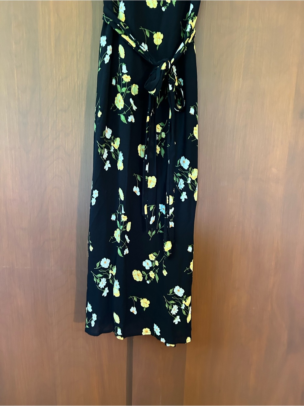 Reformation Black floral midi dress - Picture 3 of 7